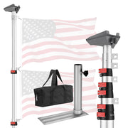 Yescom Starlink Mini Pole Mount D2.75" with Tire Mount(14'-30' Options), 30ft Silver Image