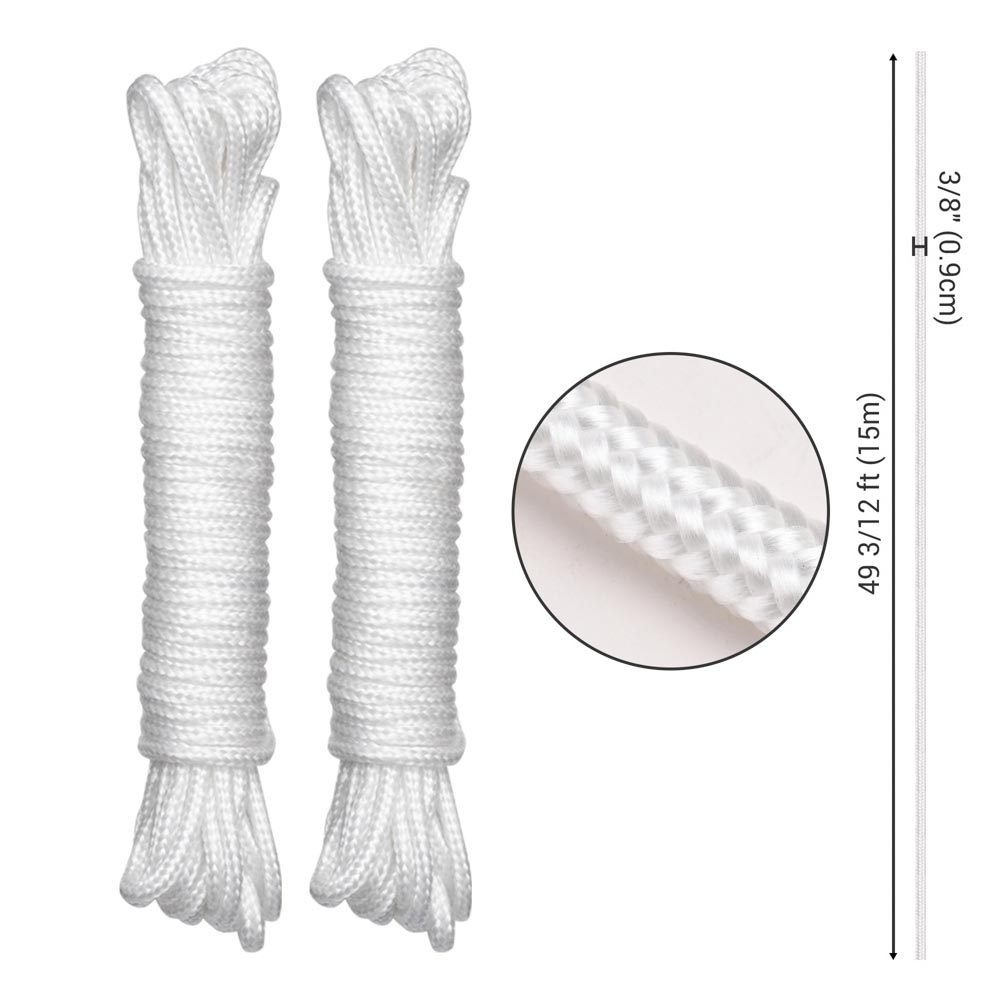 Yescom Flagpole Truck Top Pulley Cleat Ropes Kit Image