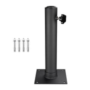 Yescom Telescopic FlagPole Deck Mount 16" x 2 3/8", Black Image