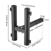 Yescom Hitch Mount Dual Flag Pole Holder for 1 9/16" Receiver(1"-2" Poles)