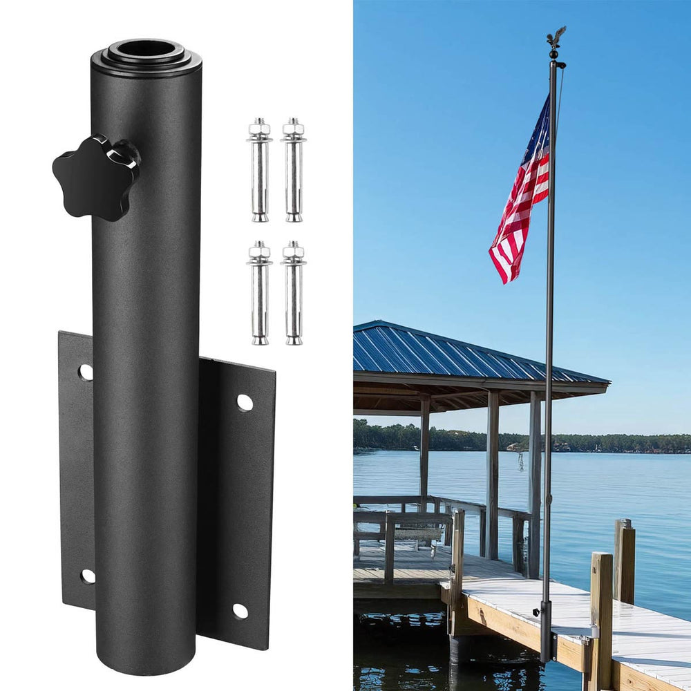 Yescom Vertical Flagpole Dock Mount Holder D1" to 2 3/8" Image