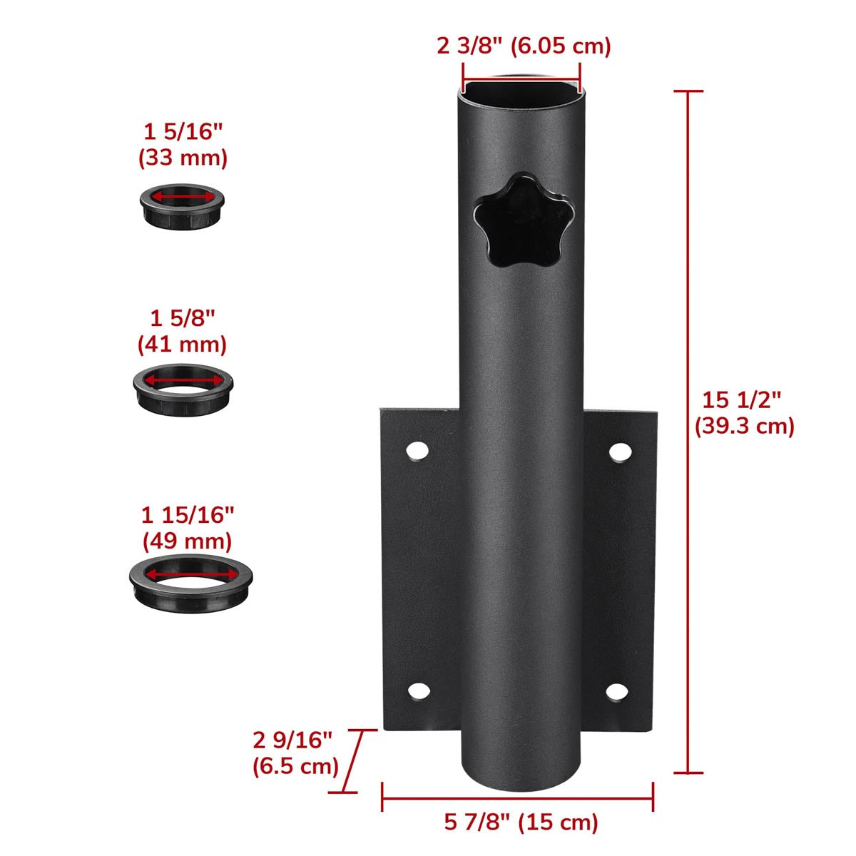 Yescom Vertical Flagpole Dock Mount Holder D1