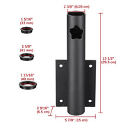 Yescom Vertical Flagpole Dock Mount Holder D1" to 2 3/8" Image