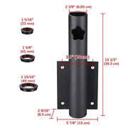 Yescom Vertical Flagpole Dock Mount Holder D1" to 2 3/8", Bottom Image