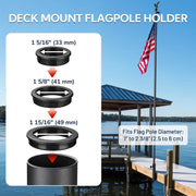 Yescom Vertical Flagpole Dock Mount Holder D1