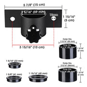 Yescom Vertical Flagpole Dock Mount Holder D1" to 2 3/8", Upper Image