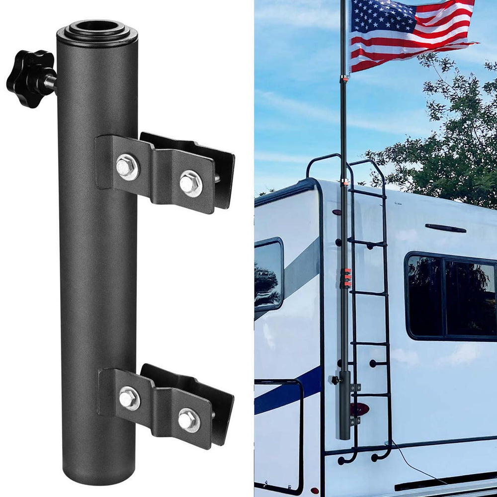 Yescom RV Ladder Mounted Flagpole Holder for 1" to 2 3/8" Pole Image