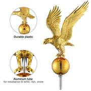 Yescom Bravery Flag Pole with Light & Regal Eagle 13Gauge(20ft,25ft,30ft Options) Image