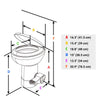 Yescom 15" Seat Height RV Toilet with Handheld Bidet Sprayer
