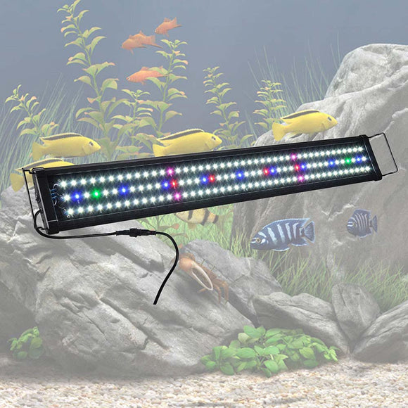 Yescom Full Spectrum LED Aquarium Fish Tank Lighting 30-41in 129 Image