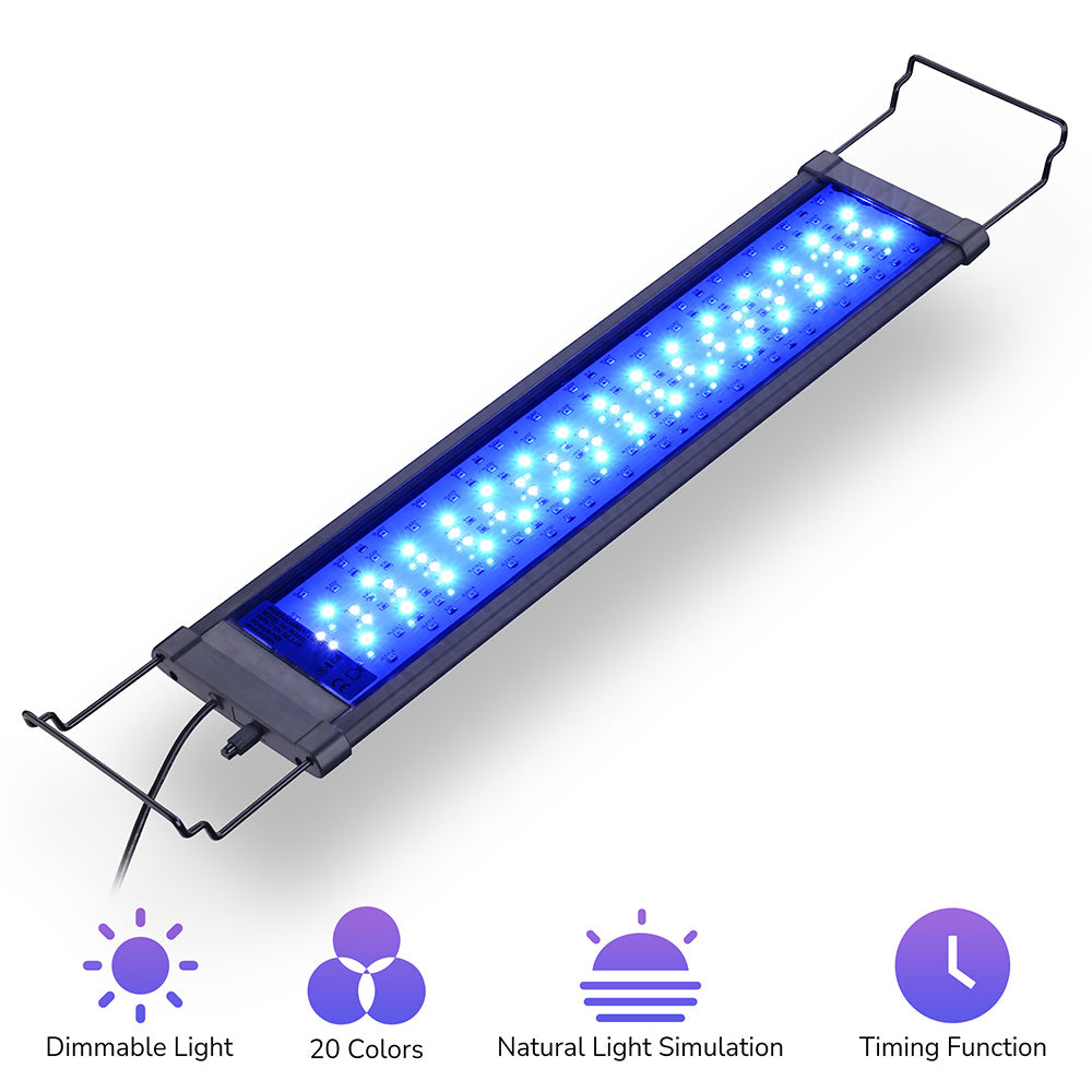 AquaBasik LED Aquarium Light with Timer RC RGBW 2229"