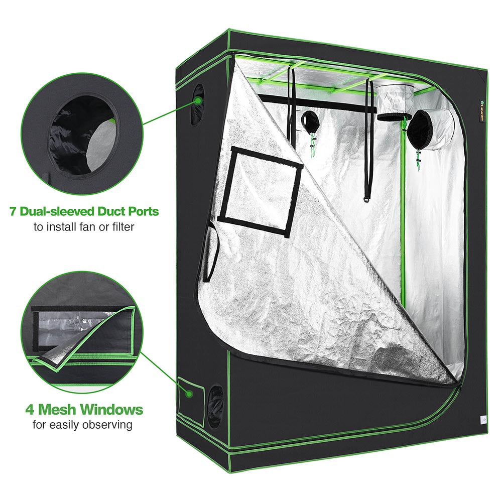 Yescom Grow Tent 60"x32"x80" Reflective Indoor Hydroponic Image