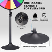 Yescom 24" 14 Slot Floor Stand Color Clicker Dry Erase Prize Wheel Image
