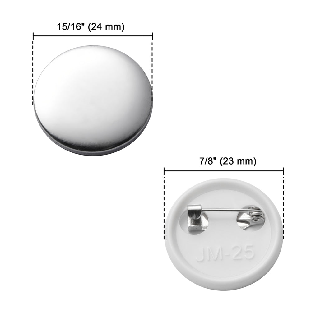 Yescom 1" Pins Parts for Backpack Badge Button Maker 500ct/Pack Image