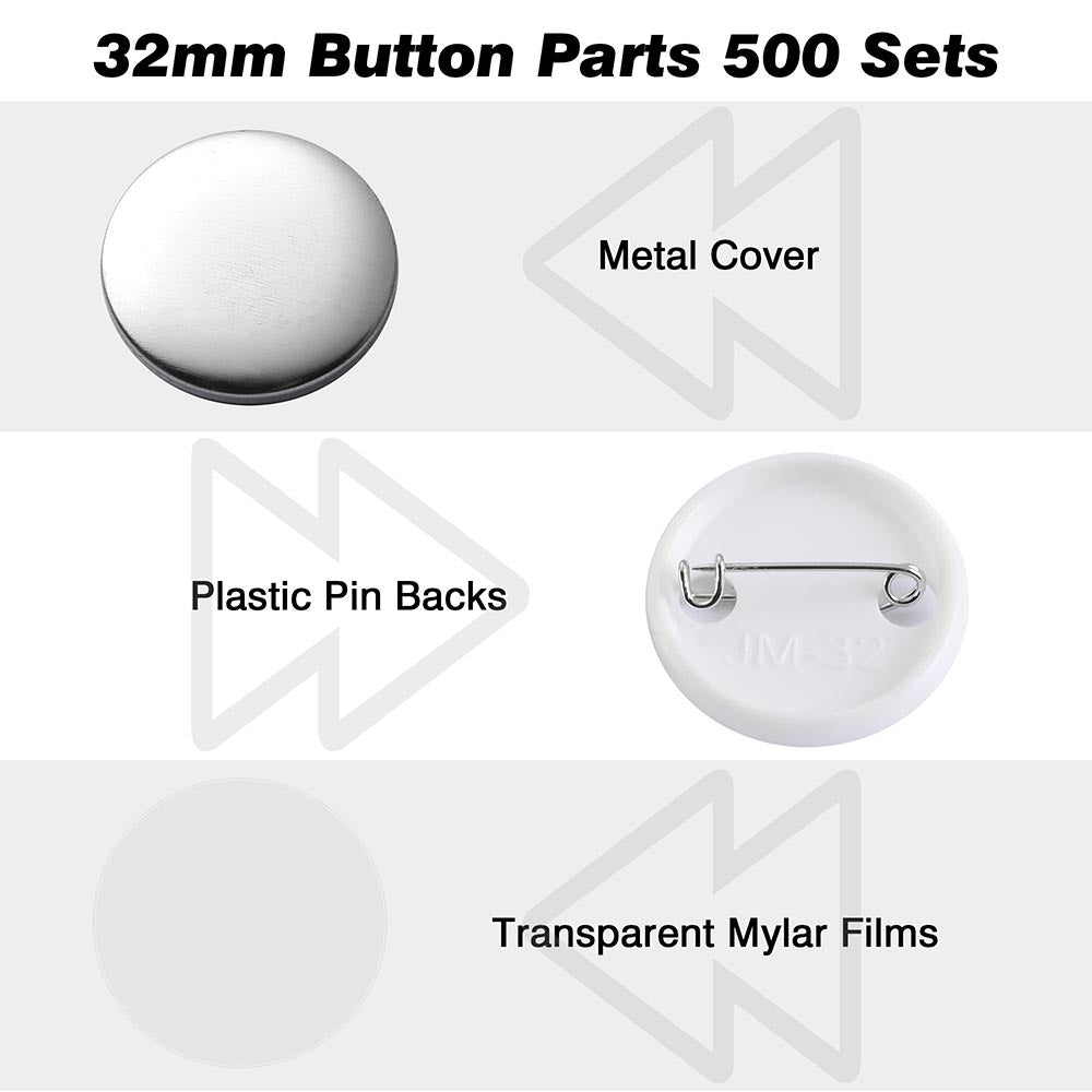 Yescom 1 1/4" Pins Parts for Backpack Badge Button Maker 500ct/Pack Image