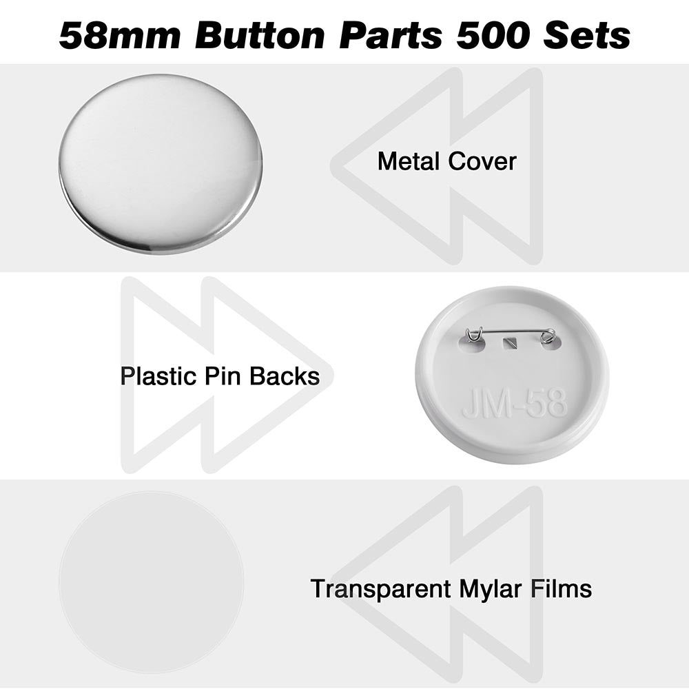 Yescom 2 1/4" Pins Parts for Backpack Badge Button Maker 500ct/Pack Image