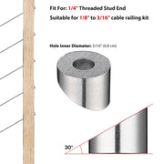 Yescom 30x 1/4" Angled Beveled Washers 30 Degree 316 Stainless Steel Image