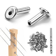 Yescom T316 Cable Railing Grommets for Level & Stair Posts 1/8"-3/16", 30-Degree(30ct.) Image