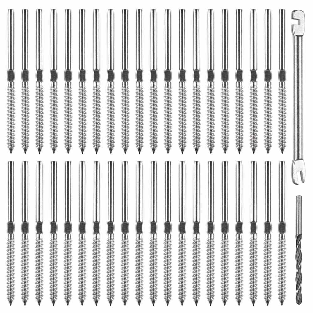 Yescom 40pcs Swage Lag Screws Left & Right 4in 316 Stainless Steel Image