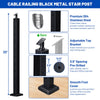 Yescom 36in T304 Stainless Steel Cable Railing Stair Post (2x2, 16G)