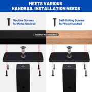 Yescom 36in T304 Stainless Steel Cable Railing Level Post (2x2, 16G) Image