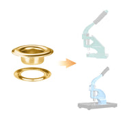 Yescom 1/4" 3/8" 1/2" #0 #2 #4 Grommet & Washer Brass/ Nickel Image