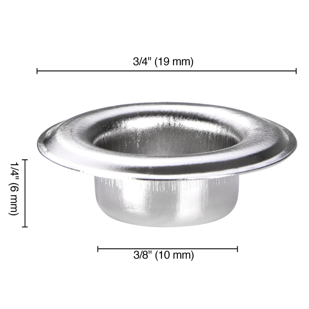 Yescom 10mm #2 Nickel Grommets & Washers (1000 Count) Image