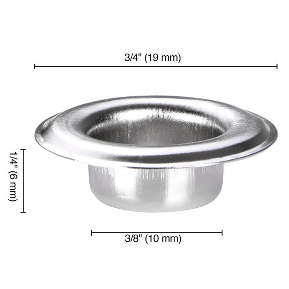 Yescom 10mm #2 Nickel Grommets & Washers (1000 Count) Image