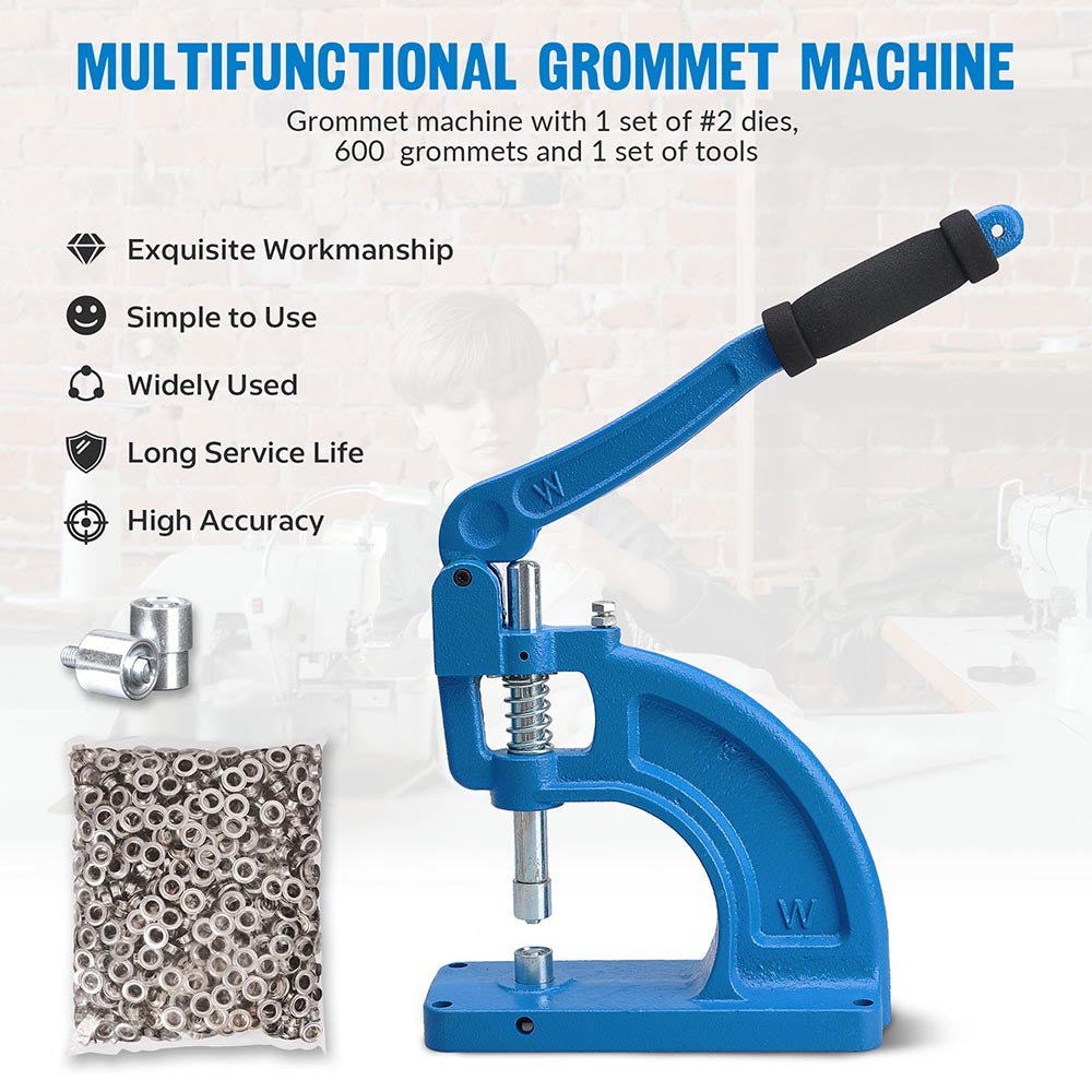 Yescom Grommets Tool Machine with #2 Dies 600pcs Image