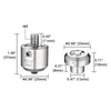 Yescom Hand Press Grommet Die Replacement - Choice of Size #0, #2, #4