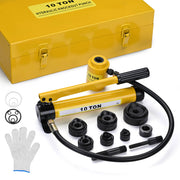 Yescom 10 Ton Hydraulic Punch Press w/ 6 Piece Tool Kit Image