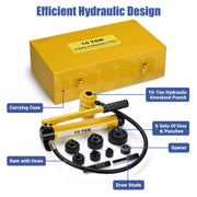 Yescom 10 Ton Hydraulic Punch Press w/ 6 Piece Tool Kit Image
