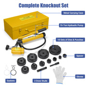 Yescom 15 Ton Hydraulic Punch Press w/ 10 Piece Tool Kit Image