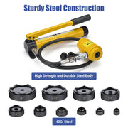 Yescom 15 Ton Hydraulic Punch Press w/ 10 Piece Tool Kit Image