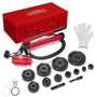 Yescom 15 Ton Hydraulic Punch Press w/ 10 Piece Tool Kit Red Image
