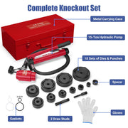 Yescom 15 Ton Hydraulic Punch Press w/ 10 Piece Tool Kit Image