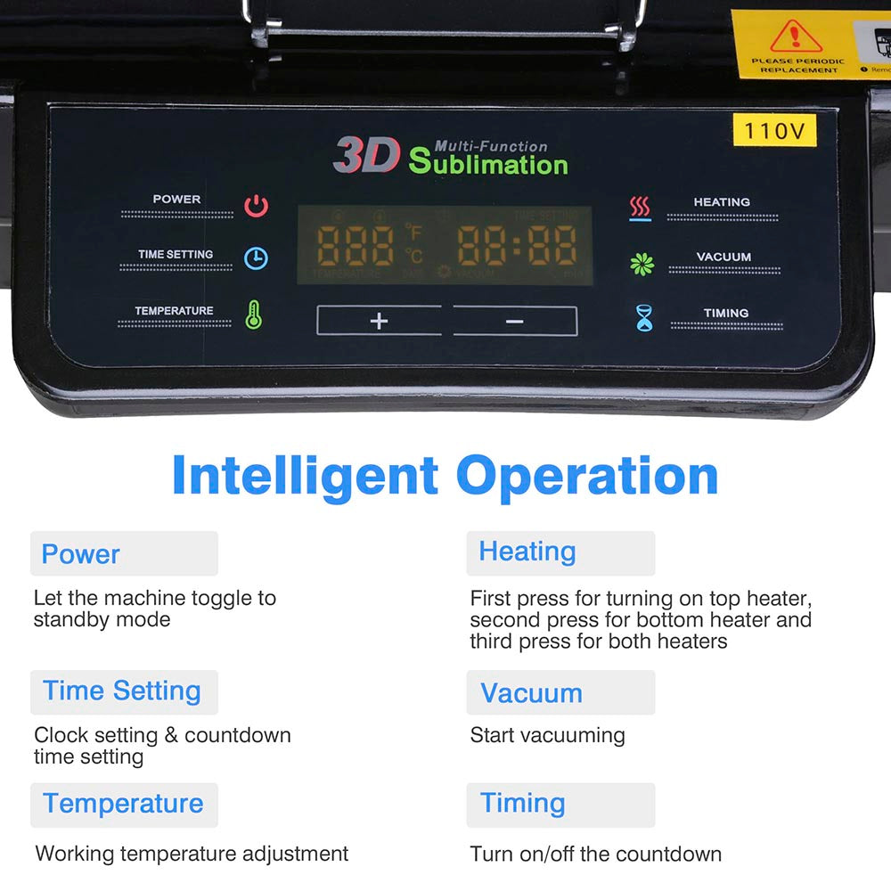 Yescom Multifunction 3D Vacuum Heat Transfer Press Machine Image