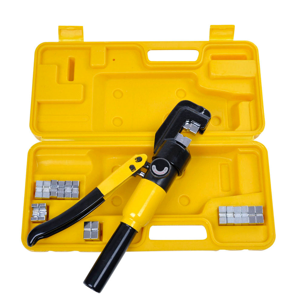 Yescom Hydraulic Cable Terminal Wire Crimping Tool 10-Ton 9pcs Image
