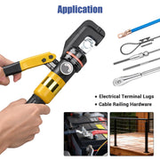 Yescom Hydraulic Cable Terminal Wire Crimping Tool 10-Ton 9pcs Image