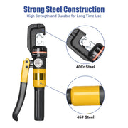 Yescom Hydraulic Cable Terminal Wire Crimping Tool 10-Ton 9pcs Image