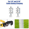 Yescom Hydraulic Cable Terminal Wire Crimping Tool 10-Ton 9pcs