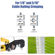 Yescom Hydraulic Cable Terminal Wire Crimping Tool 10-Ton 9pcs Image