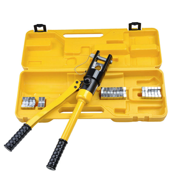 Yescom Hydraulic Cable Terminal Wire Crimping Tool 16-Ton 11pcs Image