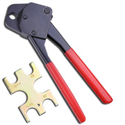 Yescom Pex Crimp Tool Ring Crimper w/ Gauge 3/8" Red Image