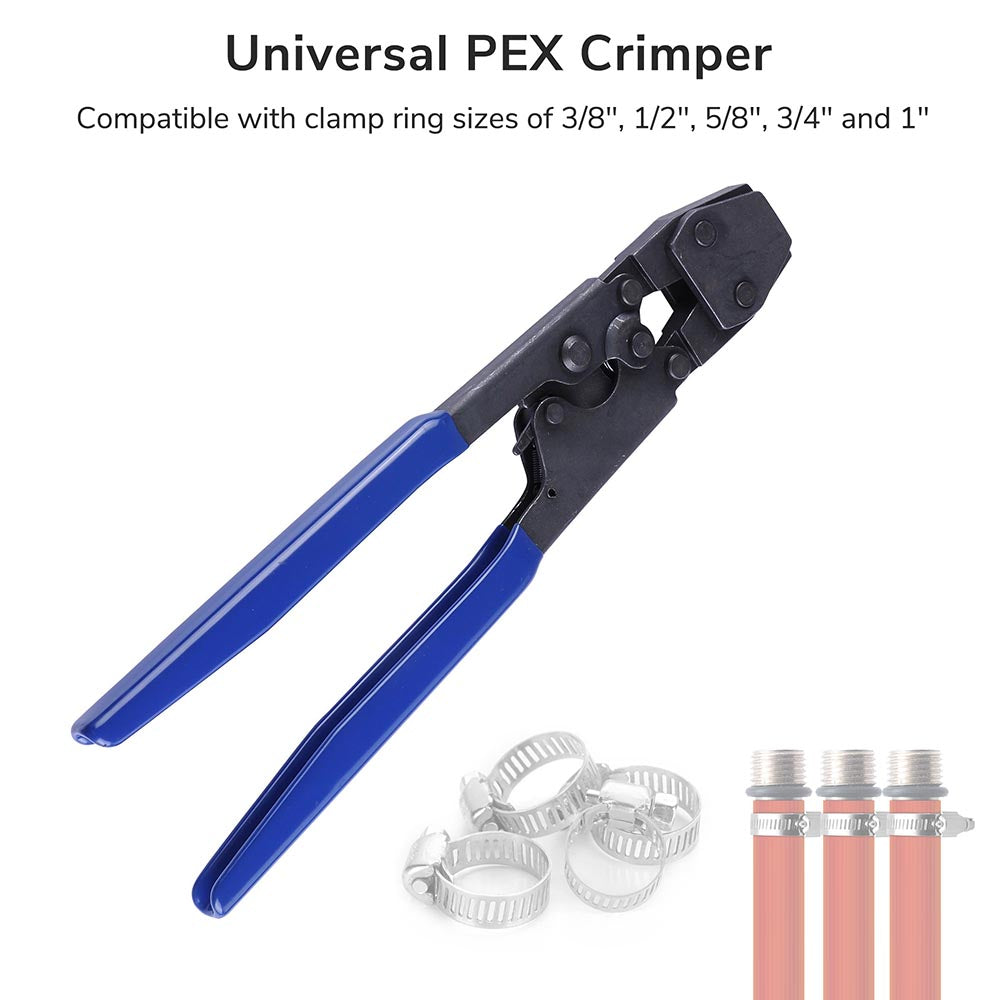 Yescom Pex Clamp Cinch Tool Kit for 5 Sizes 3/8" 1/2" 5/8" 3/4" 1" Image