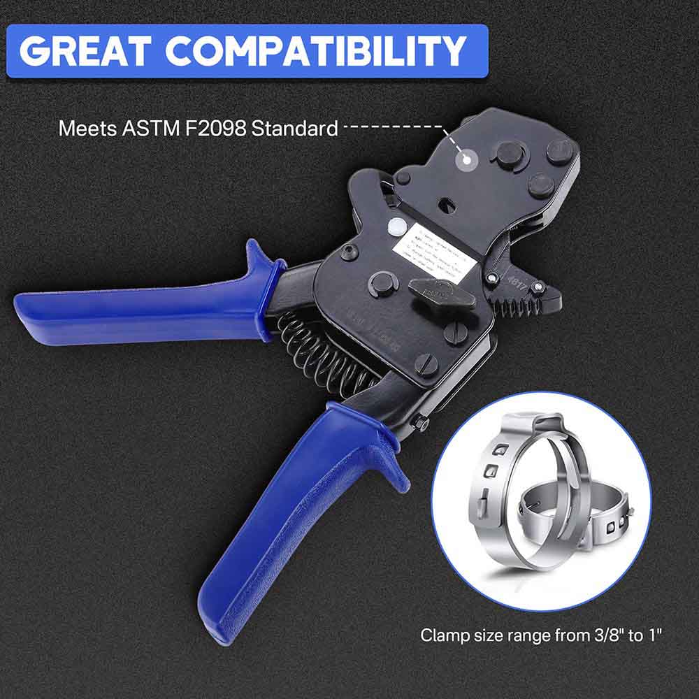 Yescom 3/8in - 1in Pipe PEX One Hand Cinch Clamp Fastening Tool Image