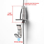 Yescom Adjustable Wire Grippers with Hook for 1-2mm Cable 20ct. Image