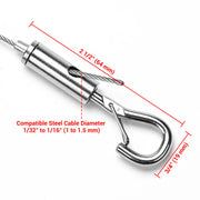 Yescom Adjustable Q-Hanger Hooks with Buckles for 1-1.5mm Wire Cable 20ct. Image