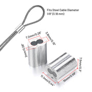 Yescom Wire Cable Aluminum Crimping Sleeve 100ct., 1/8in Image