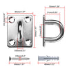 Yescom Stainless Steel Eye Plate U Hooks 6ct.